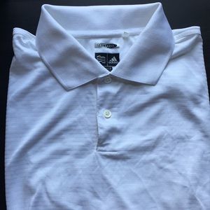 White Adidas Golf Polo